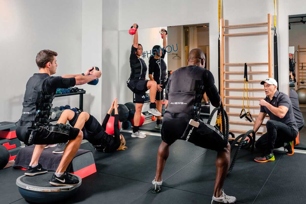 composizione corporea nell'allenamento di elettrostimolazione.